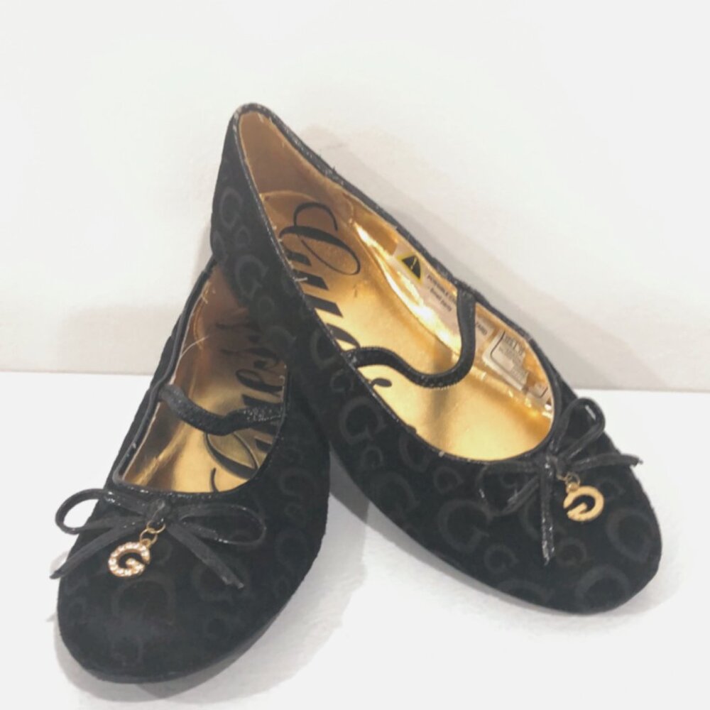 Guess Quilted Black Guess Flats Girls
